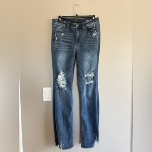 Judy Blue Medium Wash Distressed Slim Bootcut Jeans